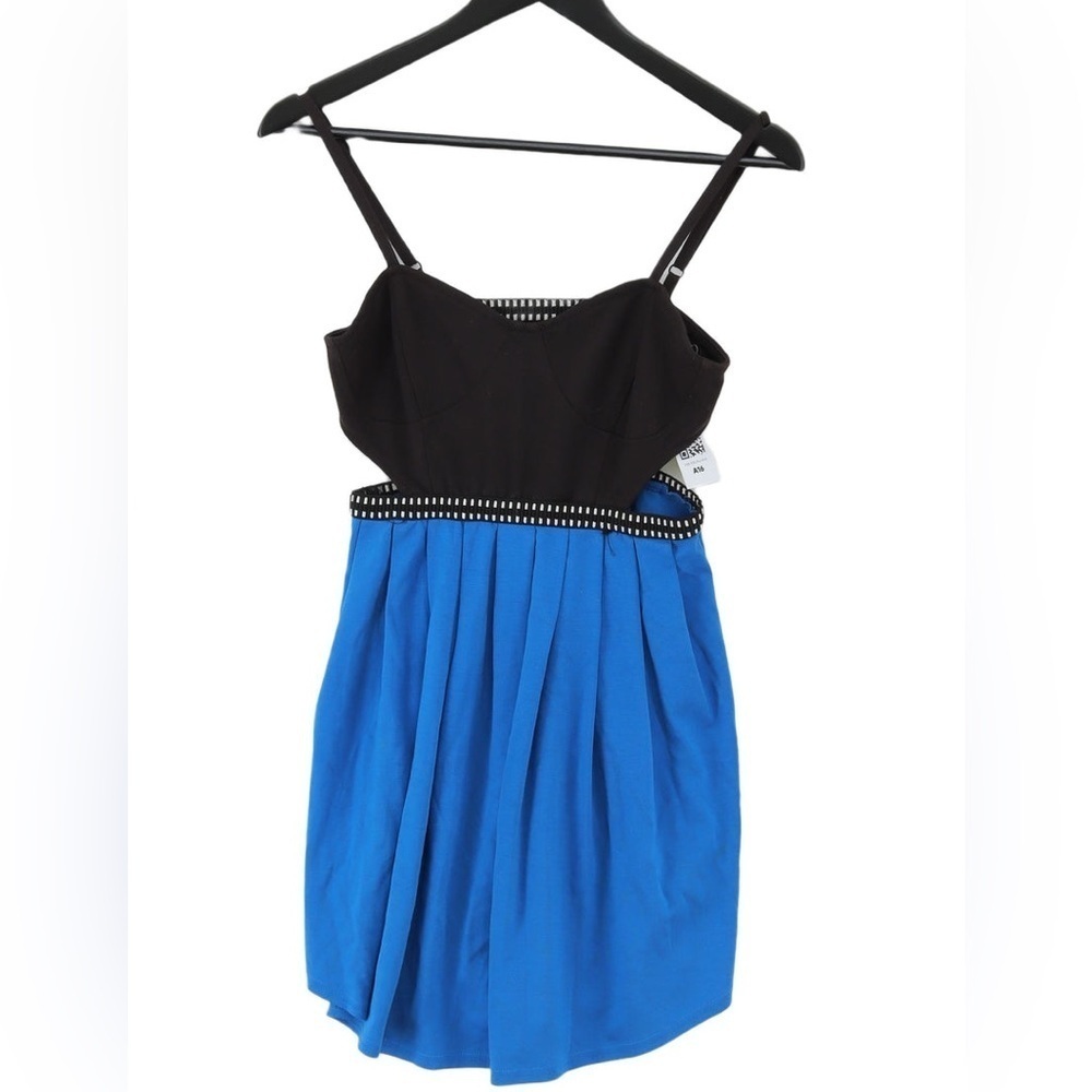 silence + noise black and blue dress